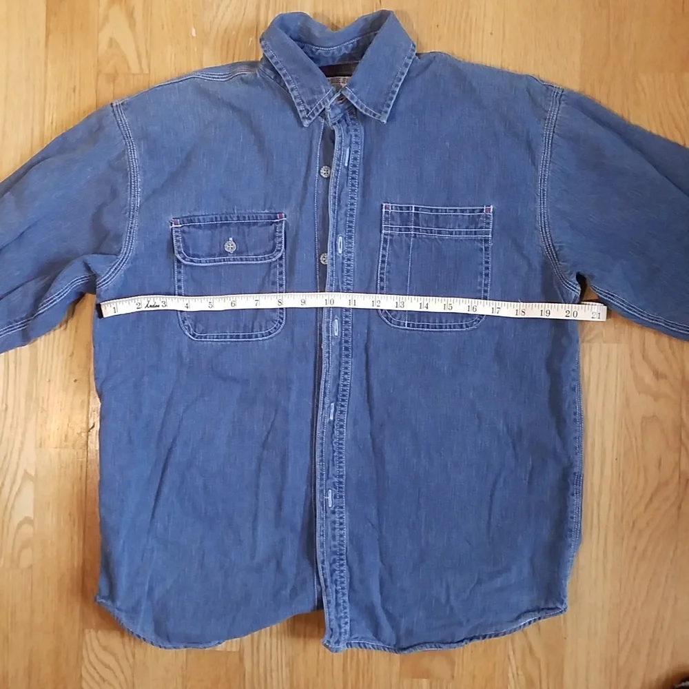 GAP LINED DENIM SHIRT M Plaid Flannel